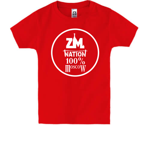 Детская футболка  ZM Nation 100% Moscow 2