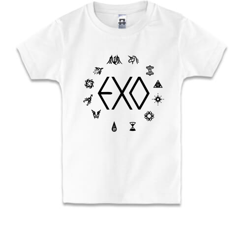 Детская футболка EXO с иконками