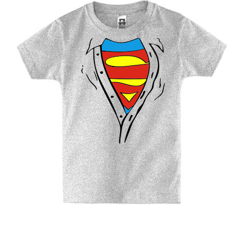 Детская футболка с расстегнутой рубашкой Superman