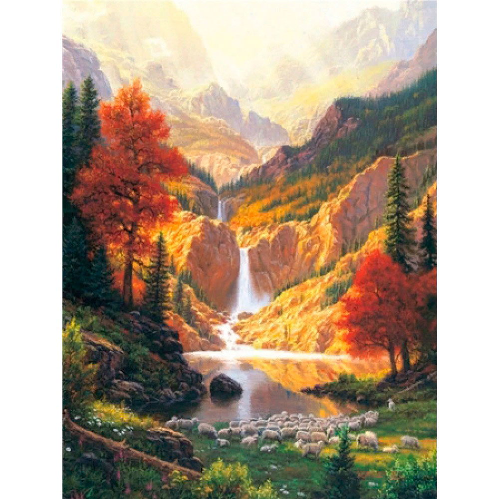 Алмазная живопись без рамки 'Осень в горах'