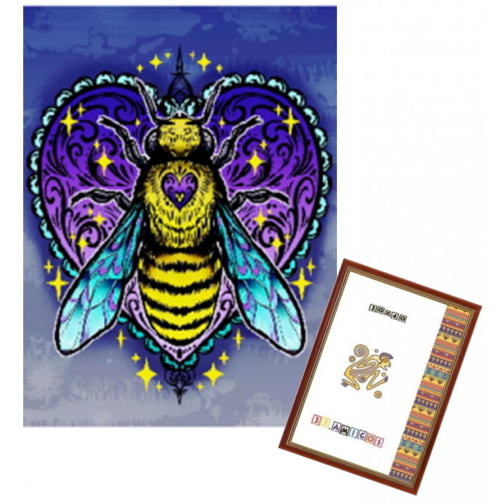 Алмазная мозаика неоновая 'Золотая пчела'