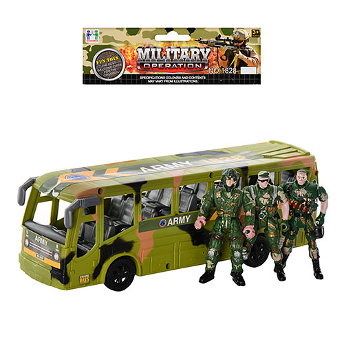 Іграшковий військовий автобус (3 солдата в комплекті)