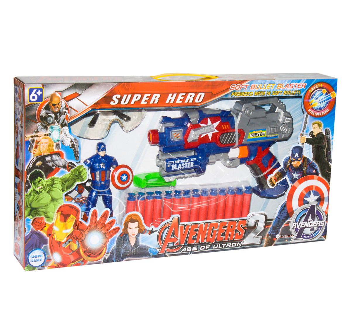 Бластер с поролоновыми снарядами и тиром 'Super Hero'