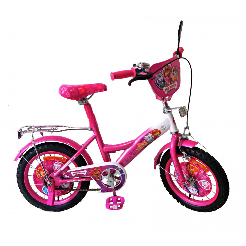 Детский розовый велосипед 'Щенячий патруль' 18'