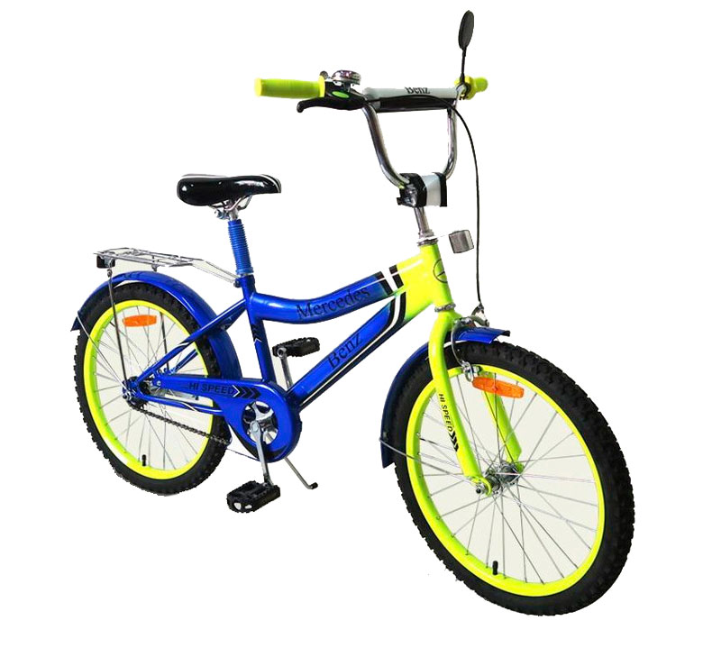 Детский сине-зеленый велосипед 'Mercedes Benz' 18'