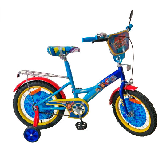 Дитячий синій двоколісний велосипед 'Щенячий патруль'