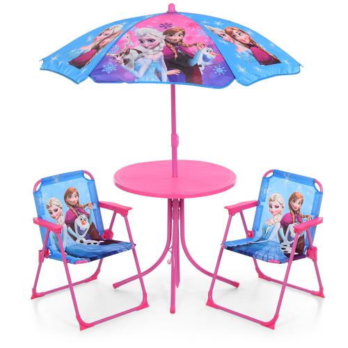 Дитячий столик з парасолькою і стільцями 'Frozen'