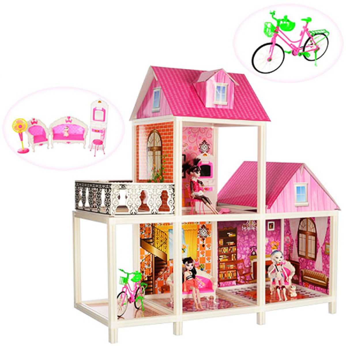 Двухэтажный домик с куклами 'Monster High'