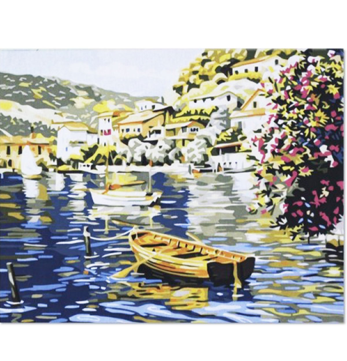 Холст-раскраска по номерам 'Лодка на озере'
