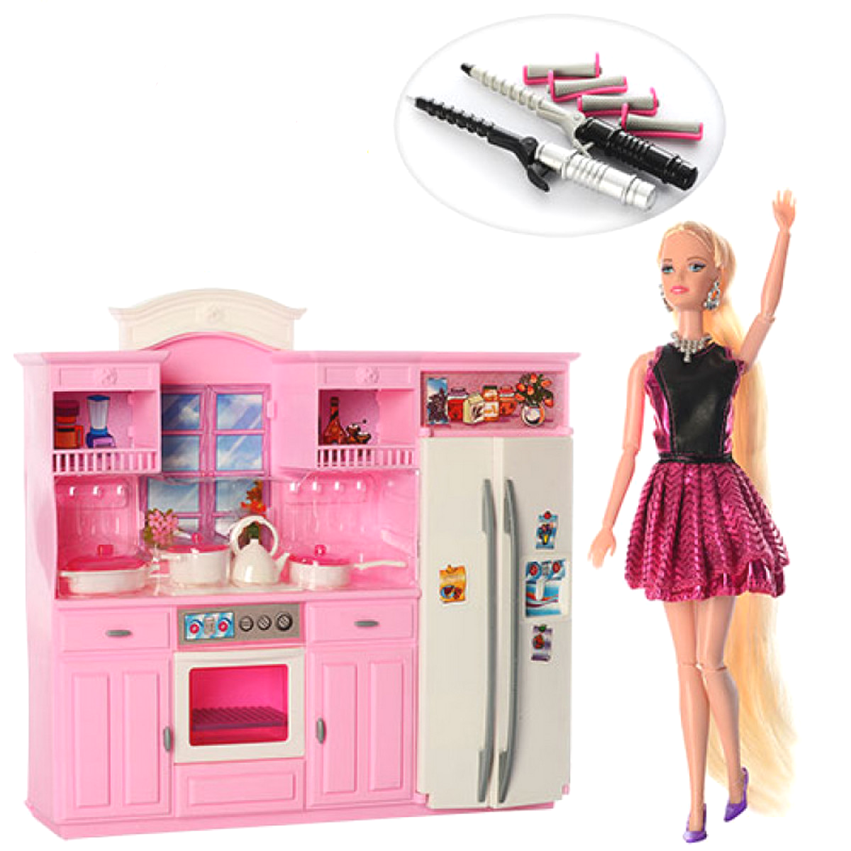Игровой набор ' Кукла с мебелью для кухни'