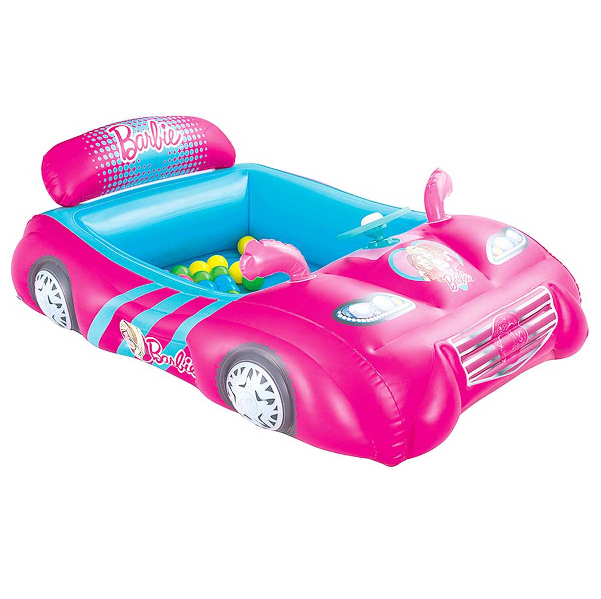 Игровой надувной центр с шариками 'Машина Барби'