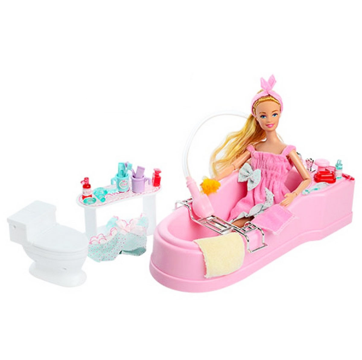 Іграшкова ванна кімната з лялькою
