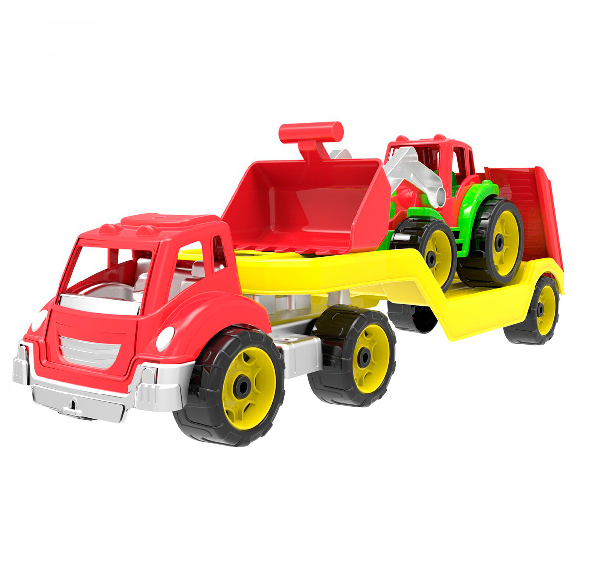 Игрушечный автовоз с трактором
