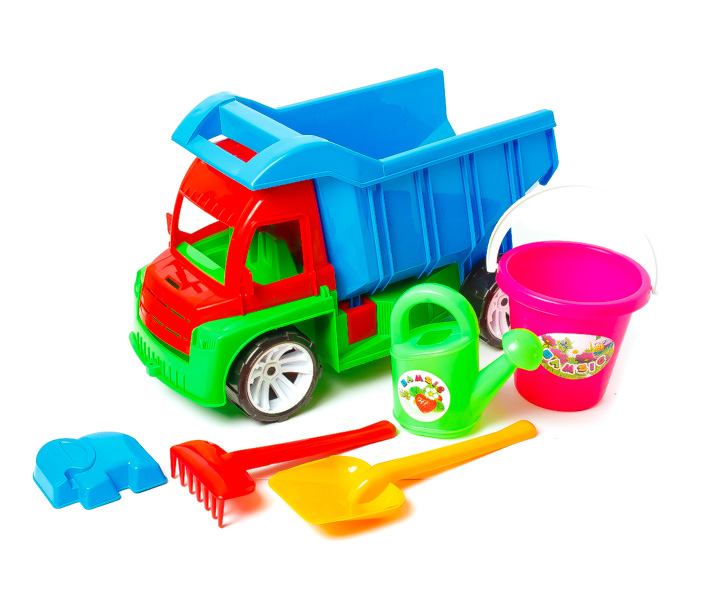 Іграшкова вантажівка 'Алекс' з набором для пісочниці