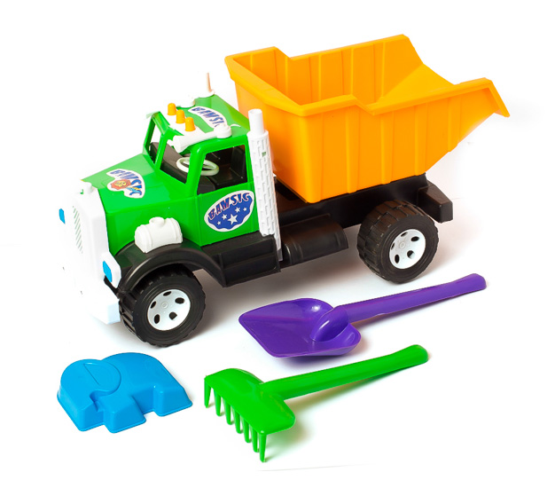 Іграшкова вантажівка 'Бамсік' з набором для пісочниці