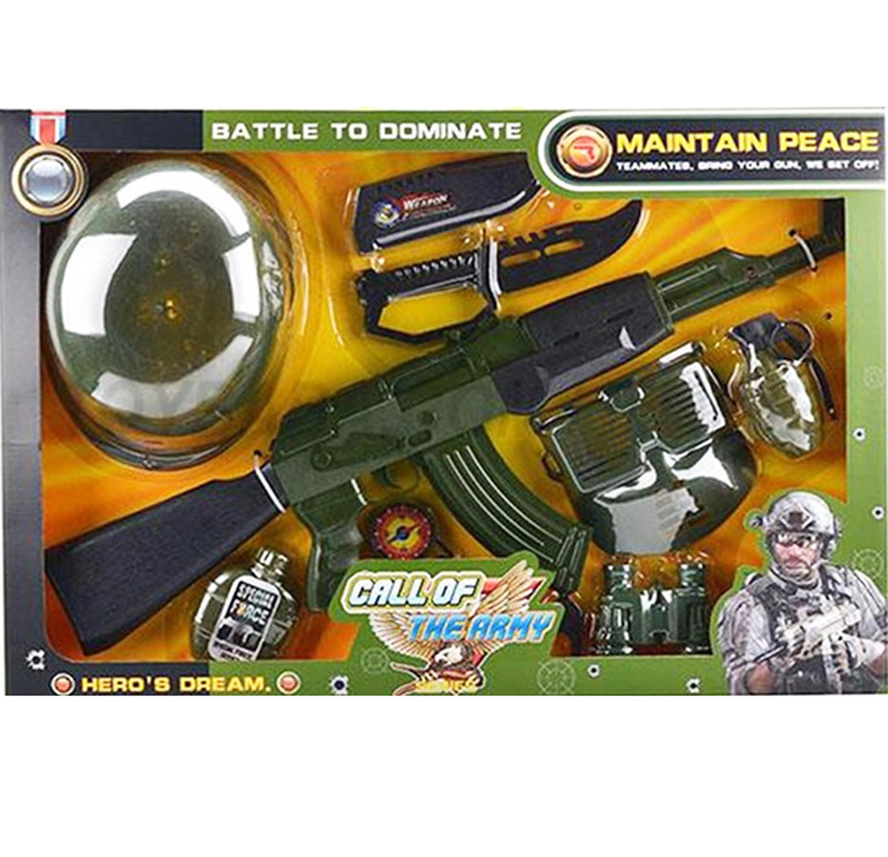 Іграшковий набір Військового зі зброєю і каскою