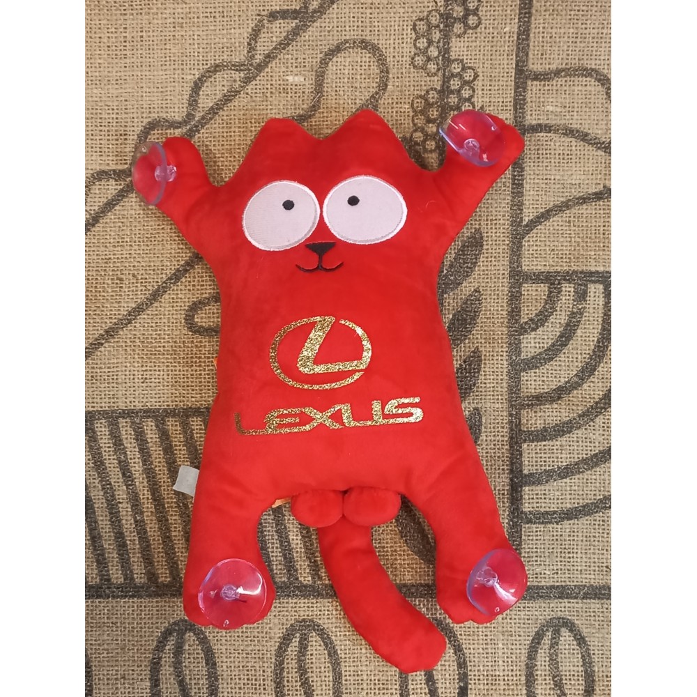 Игрушка мягкая сувенир котик на присосках 'Lexus'