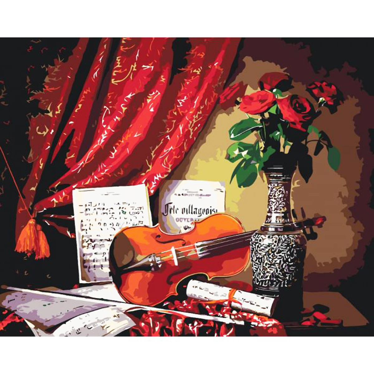Картина  по номерам 'Мелодия скрипки'