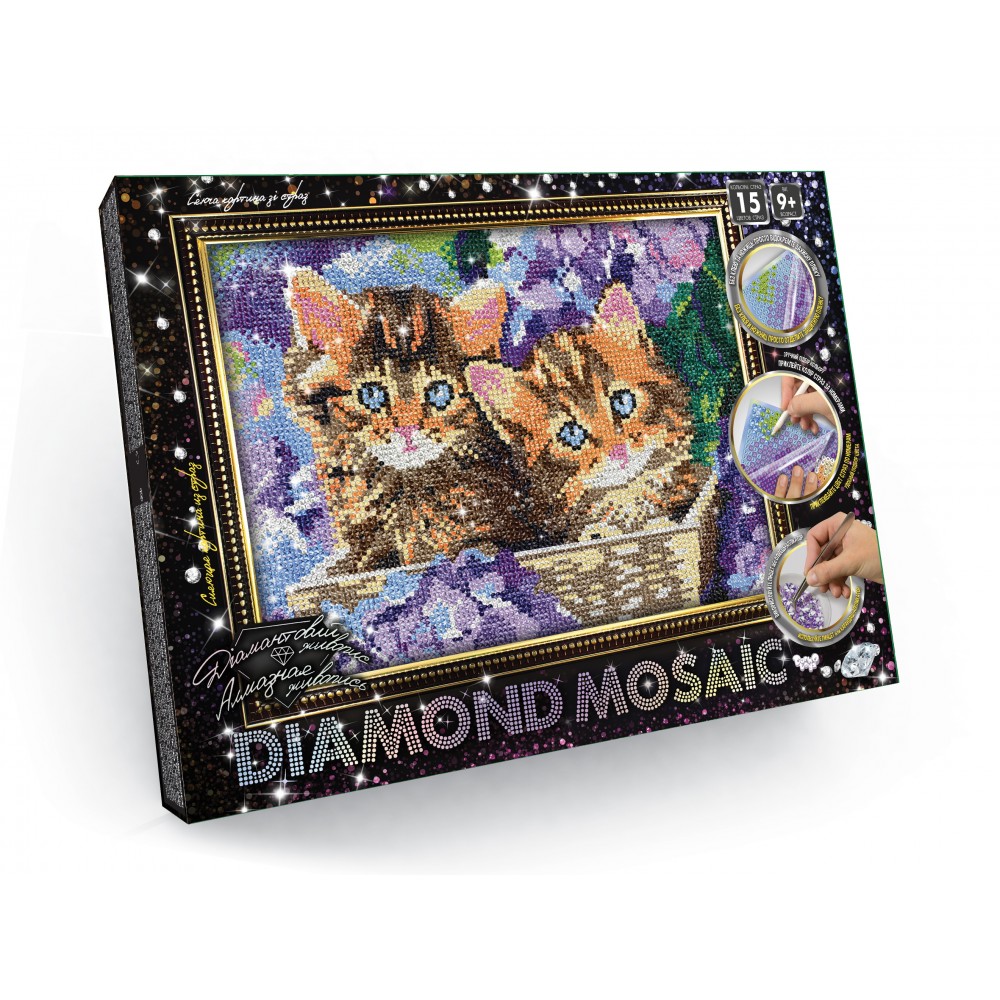 Картина алмазами 'Кошенята' Diamond mosaic