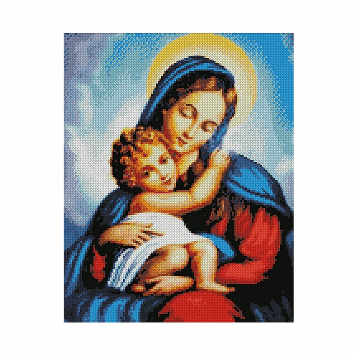 Картина алмазами ікона 'Божої Матері' на підрамнику