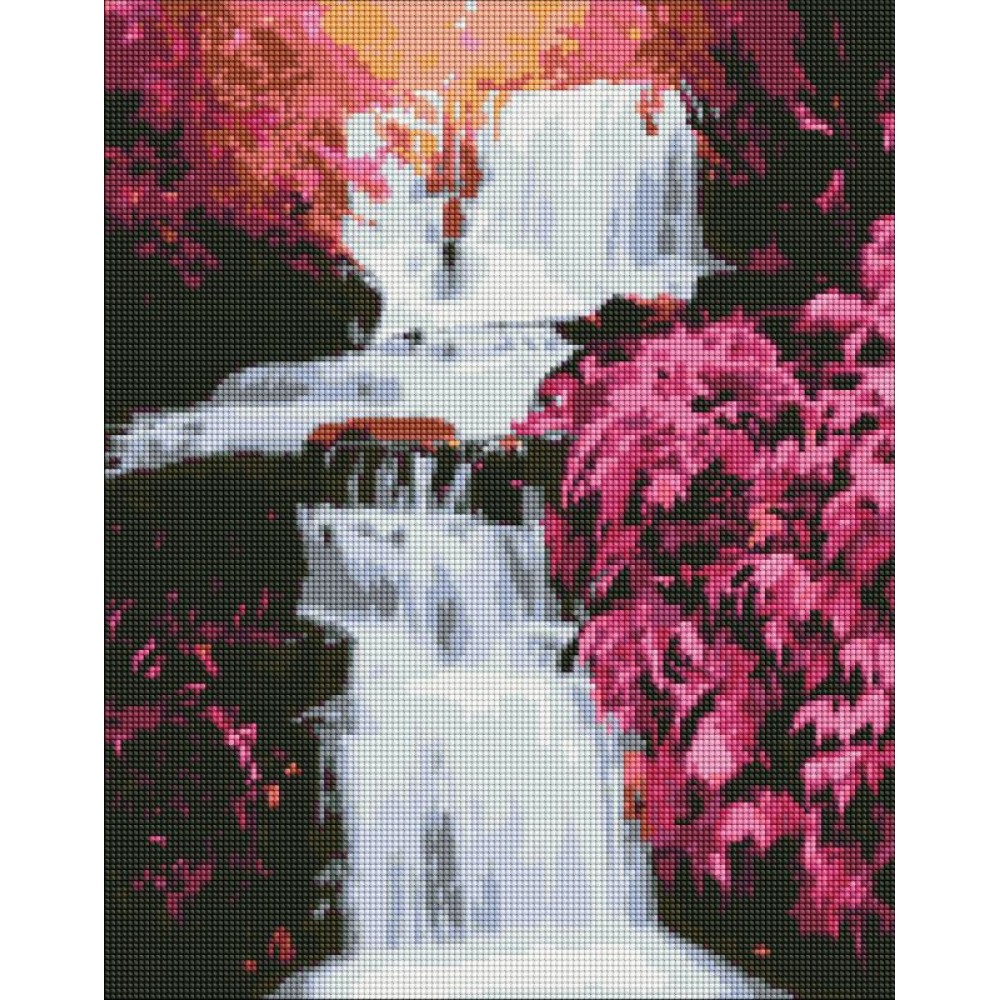Картина алмазами на подрамнике 'Тропический водопад'