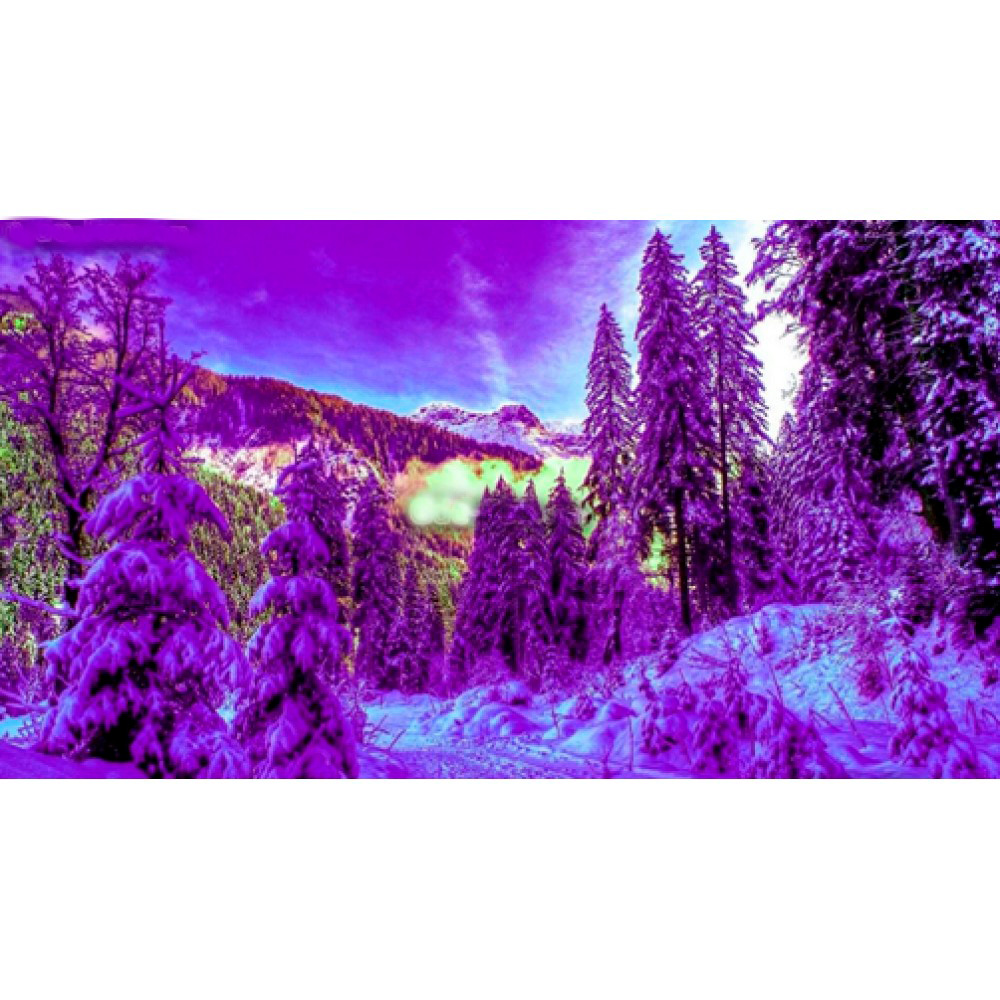 Картина алмазами з підрамником 'Фіолетовий сніг'