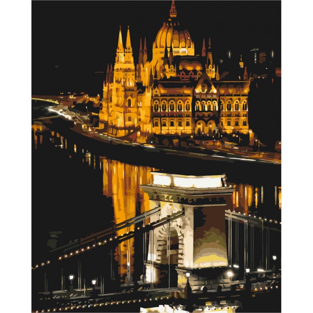 Картина за номерами 'Нічний Будапешт'