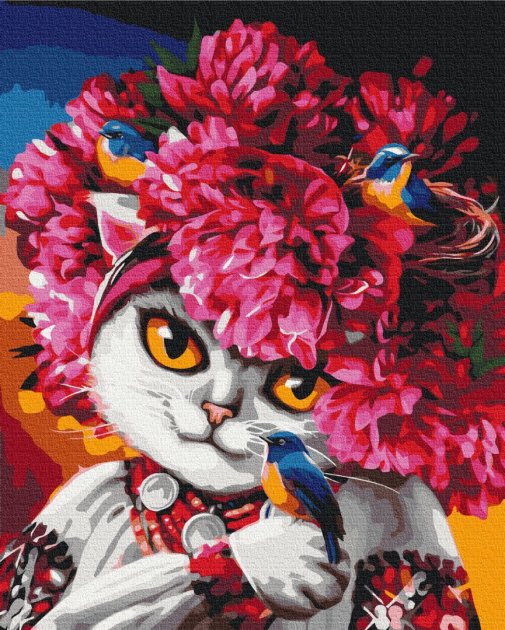 Картина по номерам 'Цветущая кошка' Марианна Пащук
