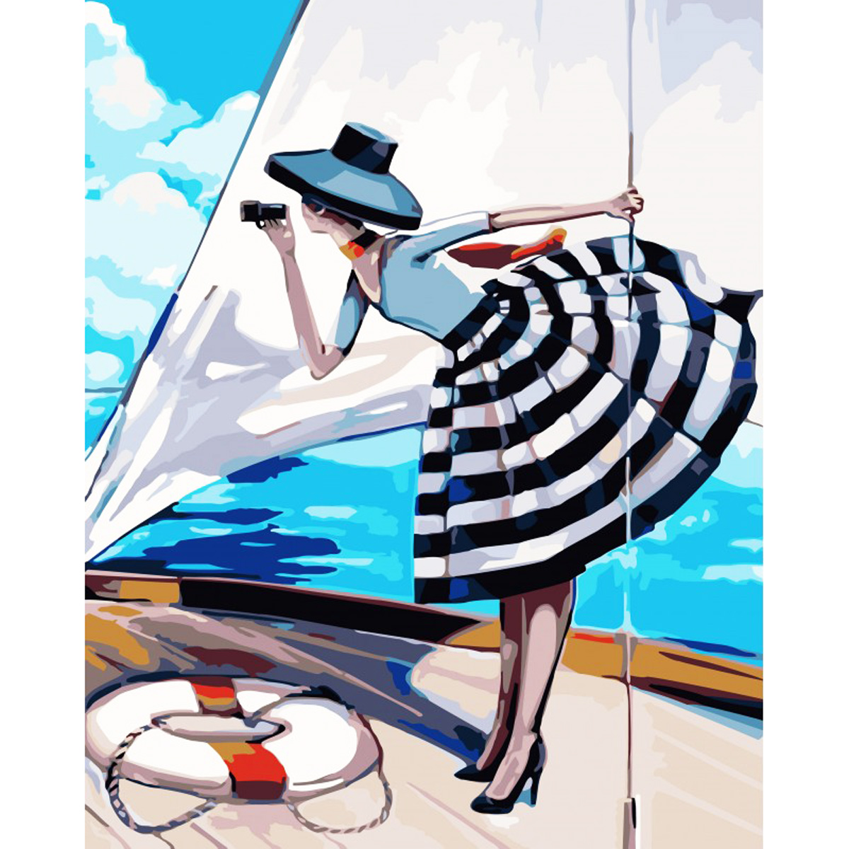 Картина за номерами на полотні 'Прогулянка на яхті'