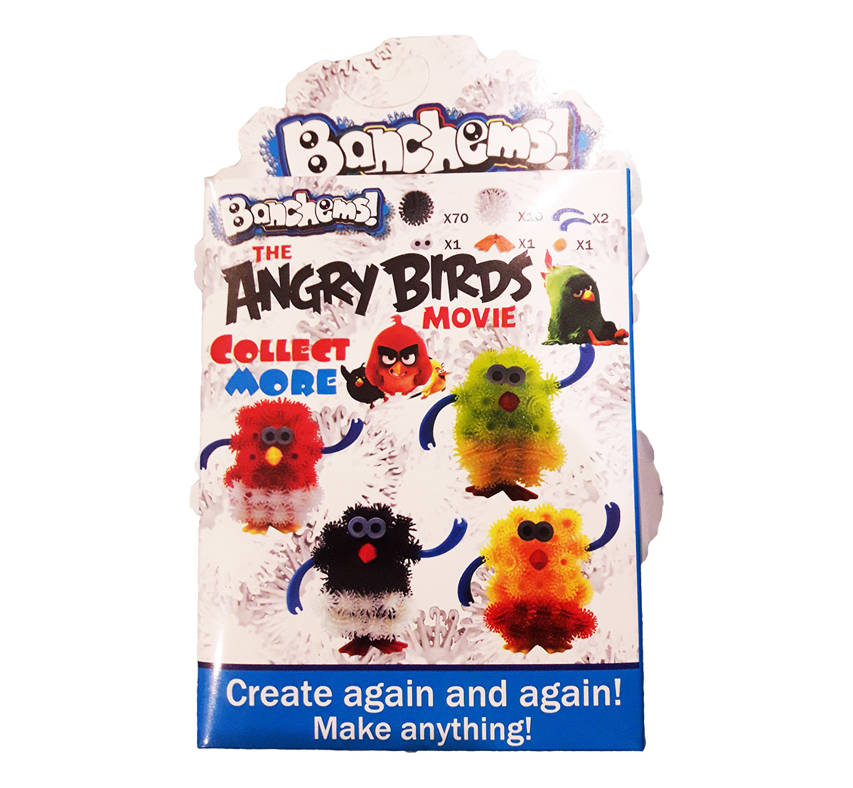 Конструктор-липучка Банчемс серии Angry Birds (80 липучек)