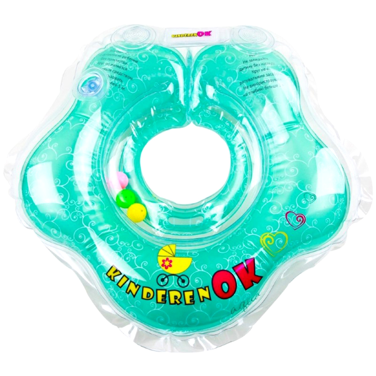 Круг для купания младенцев  BABY   'Floral Aqua'   Kinderenok