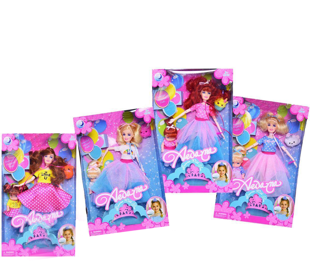Кукла 'Барби' с куколкой и фигуркой num  noms 4 вида