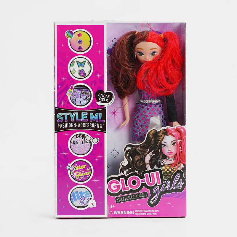 Лялька-модниця 'Glo-ui girls' з різнокольоровим волоссям