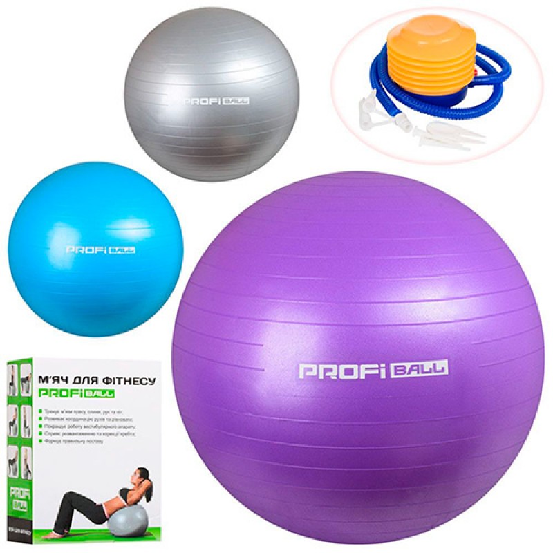 Мяч для фитнеса с насосом 'PROFI BALL' 65 см