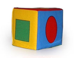 Мягкий кубик-погремушка 'Геометрические фигуры'