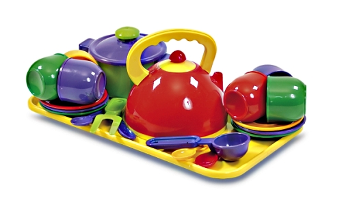 Набор игрушечной посуды на разносе