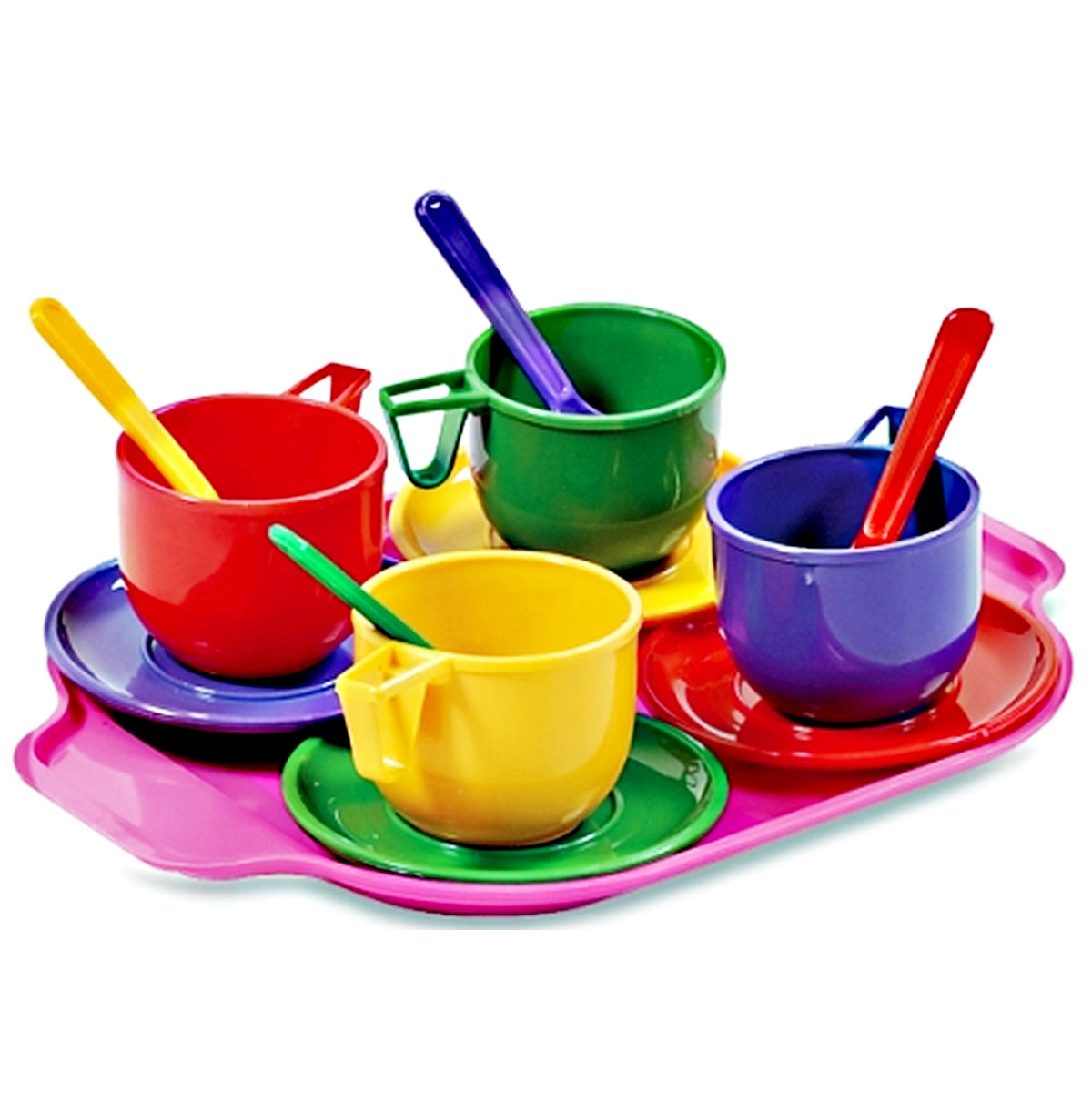 Набор игрушечной посуды с подносом 13 предметов
