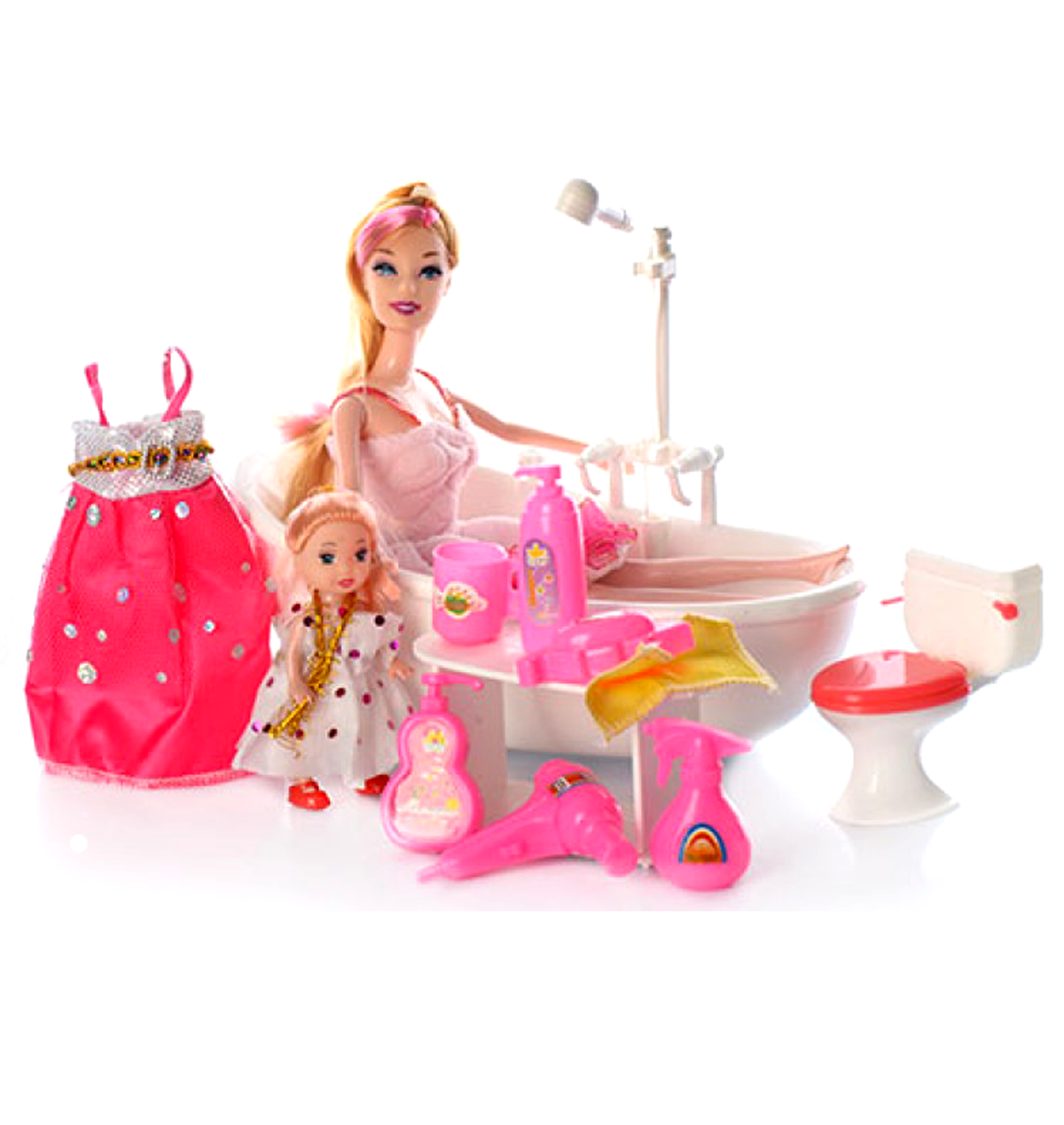 Набір ванних меблів для ляльки