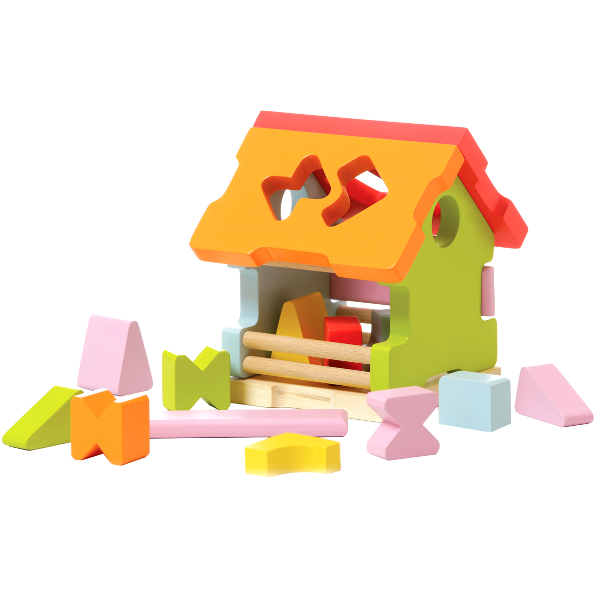 Навчальна дерев'яна іграшка - сортер 'Будиночок'