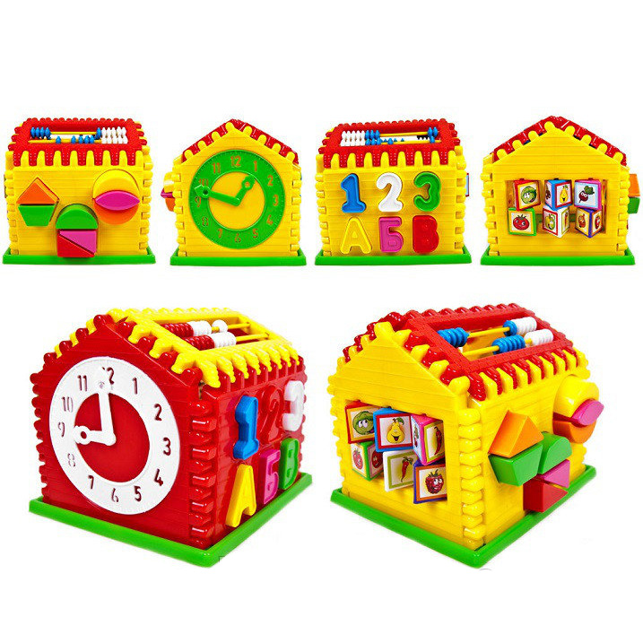 Навчальна іграшка сортер-годинник 'Розумний будинок'