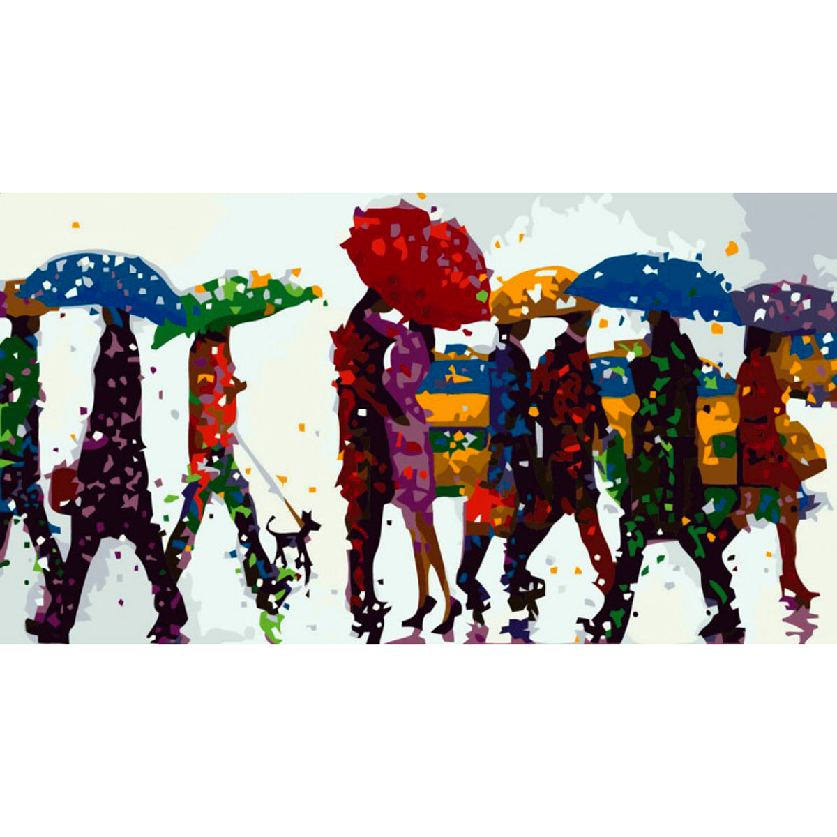 Раскраски по номерам 'Разноцветный дождь'