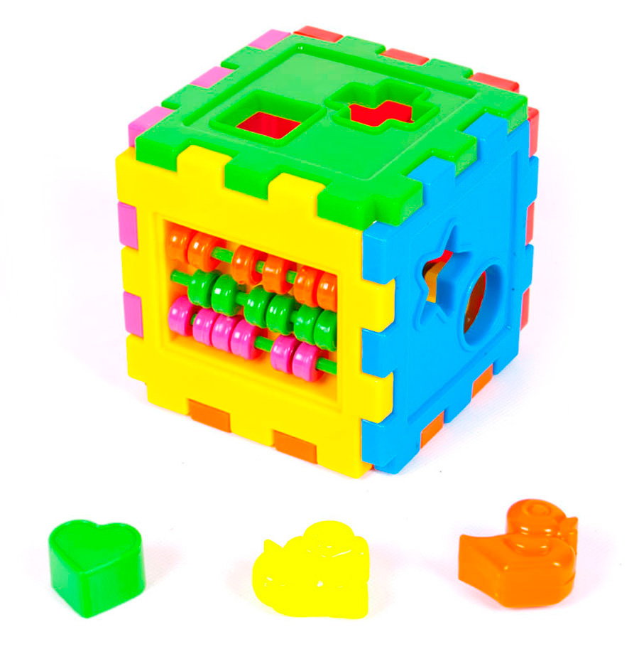 Развивающий куб-сортер логический со счетами
