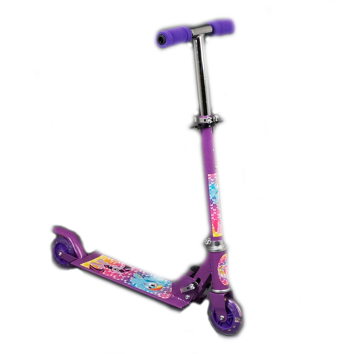 Самокат фиолетовый 'Пони' два колеса