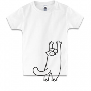 Детская футболка Simon's cat царапается