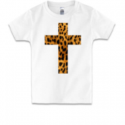 Детская футболка с леопардовым крестом