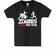 Дитяча футболка Zombies hate fast food
