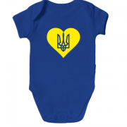 Детское боди с гербом Украины в сердце