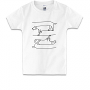Детская футболка Оптическая иллюзия - собака