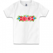 Дитяча футболка з квітами-орнаментом