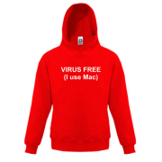 Детская толстовка Virus free (I use Mac)